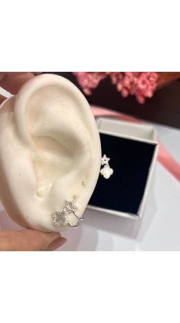 Brincos Earcuff V. C Trevo Prata p25